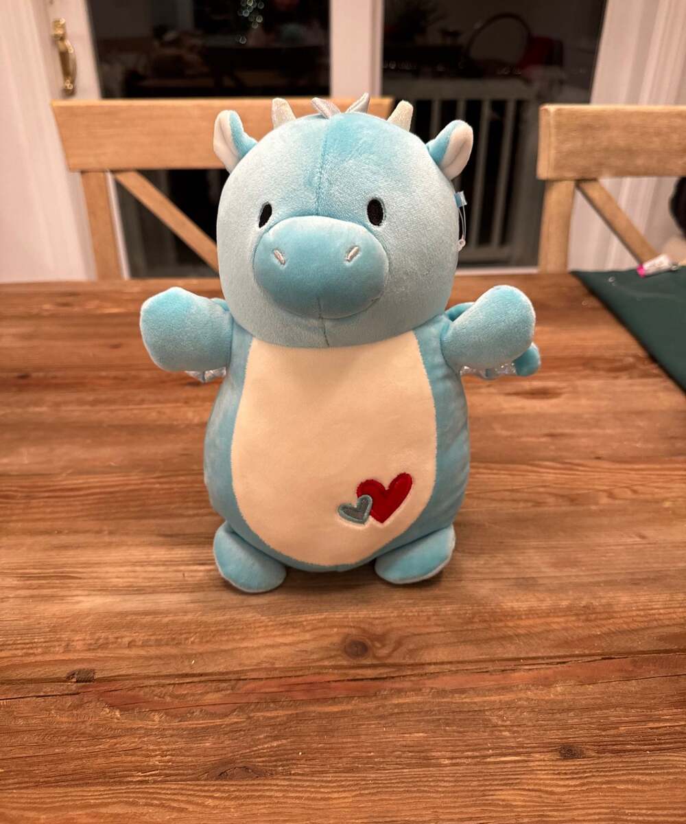 Squishmallow 10" Miles Winged Dragon Soft Blue Valentine HugMees Plush NWOT